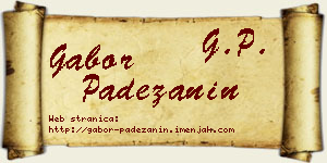 Gabor Padežanin vizit kartica
